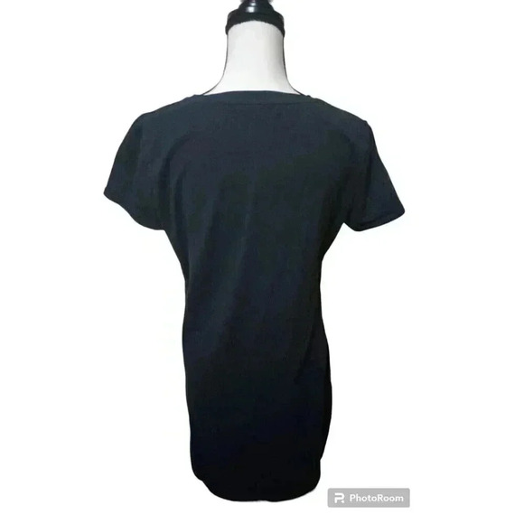 Tommy Hilfiger Tennis T-shirt Dress Black w/Red Stripe Size Medium - Picture 2 of 4